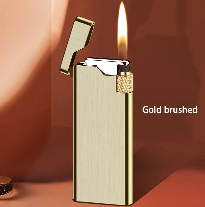 Stylish and sophisticated beautifully finished soft flame refillable and adjustable butane lighter