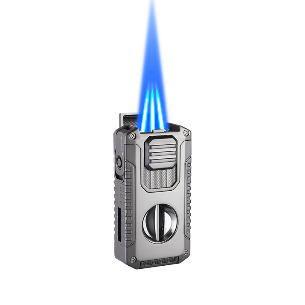 Rugged, Bold and Beautiful 5-in-1 Triple Torch Cigar Lighter