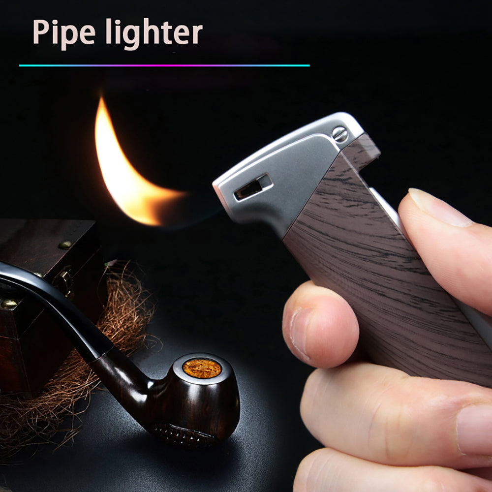 Pipe lighter being used to light a pipe