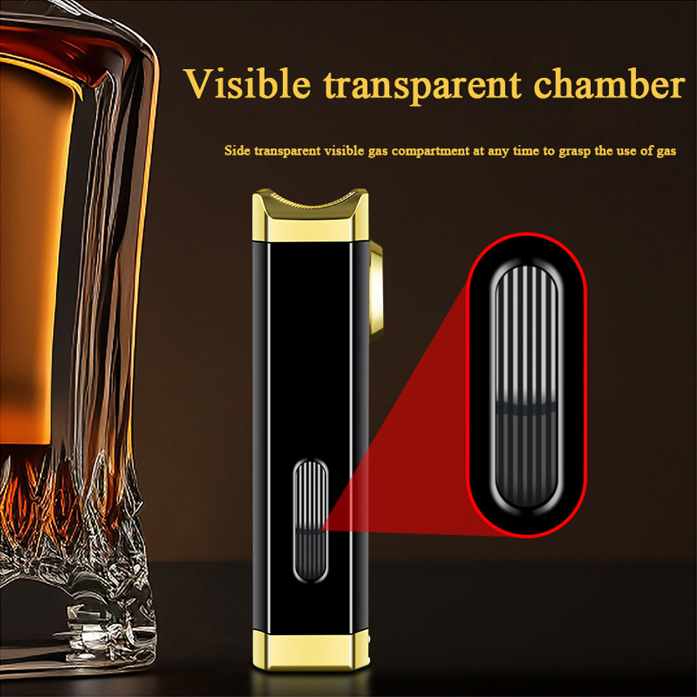 Windproof Triple Torch Combo - Heavy Duty High-Quality Steel with a Rich Finish with a V-Cut Cigar Cutter