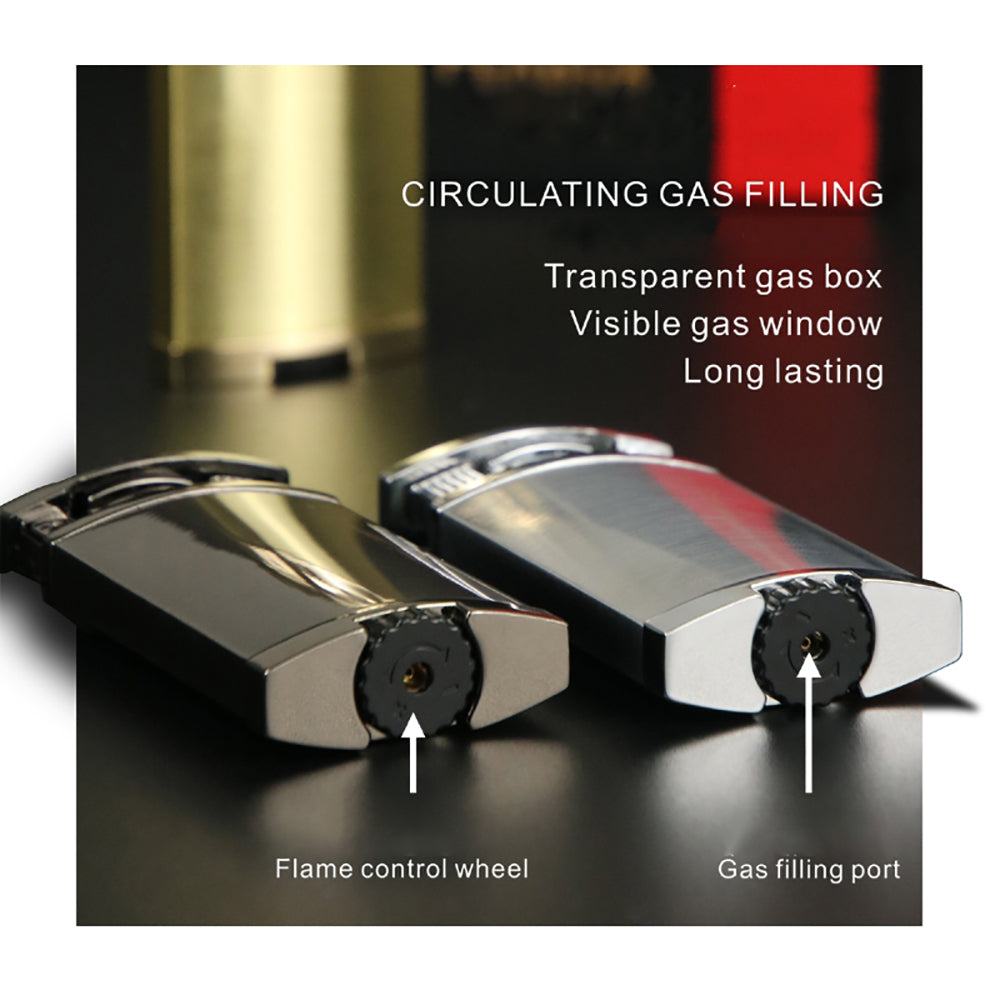 Two gas butane torch lighters