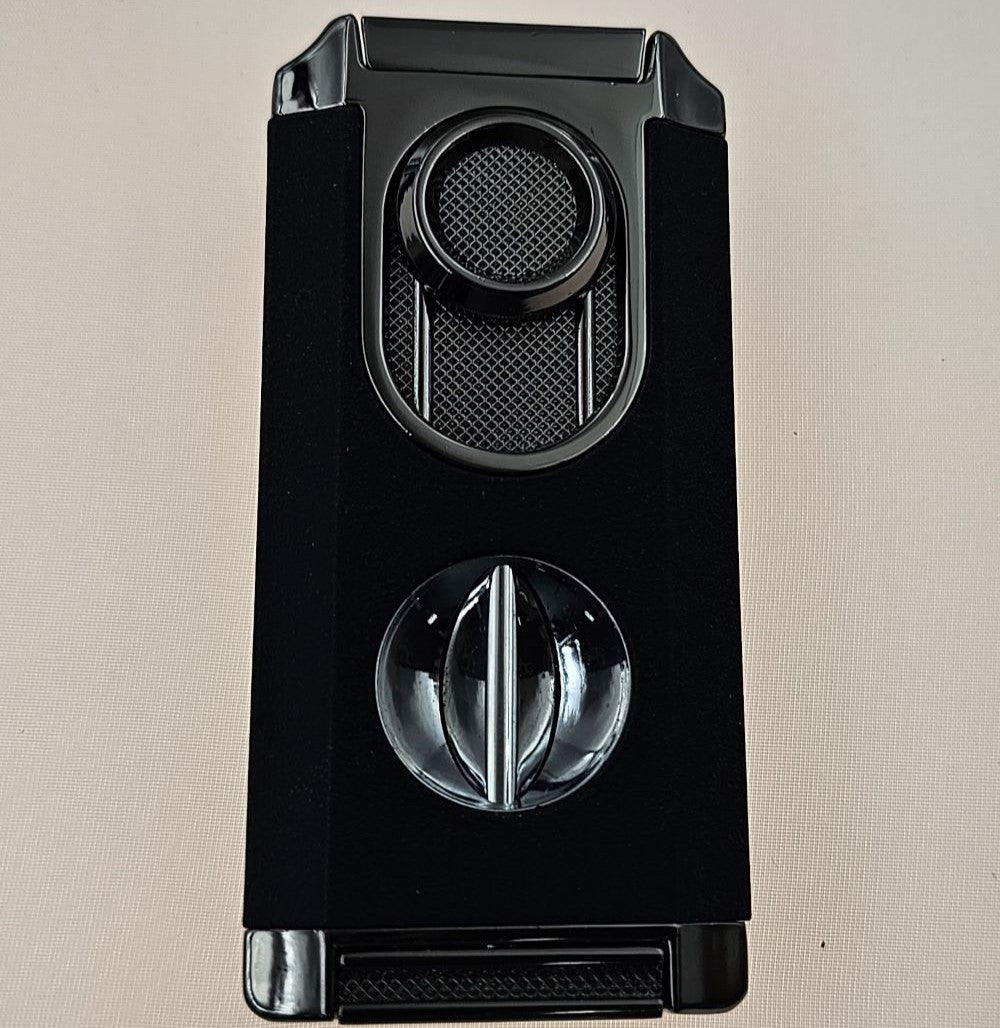 Windproof Triple Torch Combo - Heavy Duty High-Quality Steel with a Rich Finish with a V-Cut Cigar Cutter