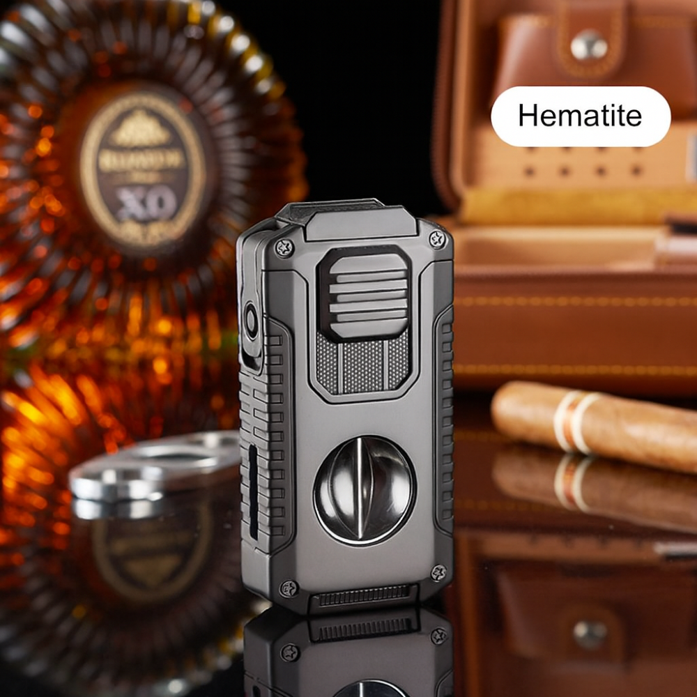 Rugged, Bold and Beautiful 5-in-1 Triple Torch Cigar Lighter