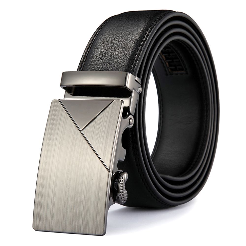 Sleek Black Automatic Ratchet Belt For Men