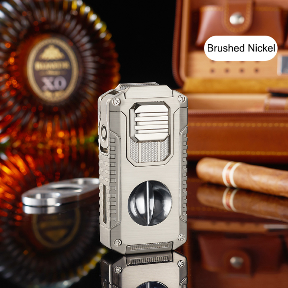 Rugged, Bold and Beautiful 5-in-1 Triple Torch Cigar Lighter