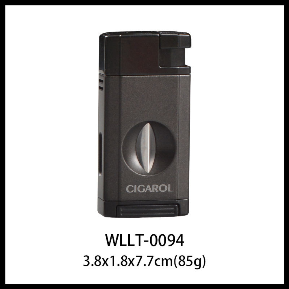 V-Cut Cigar Cutter - Windproof Double Torch Combo