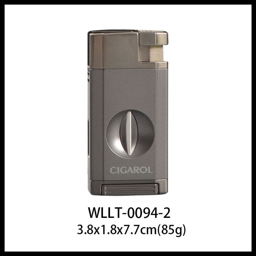 V-Cut Cigar Cutter - Windproof Double Torch Combo