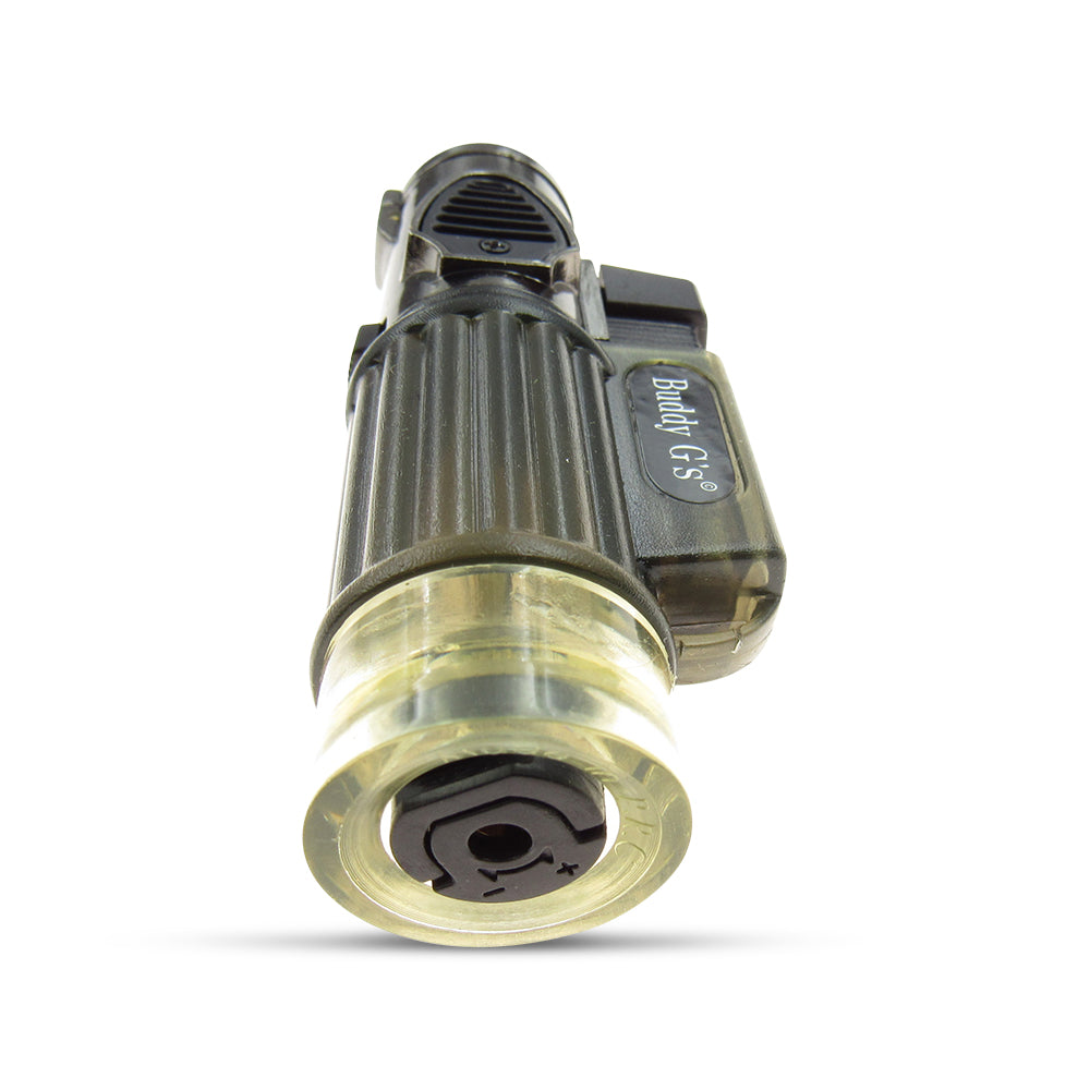 Windproof Triple Burner Refillable Butane Jet Torch - See Through Tank