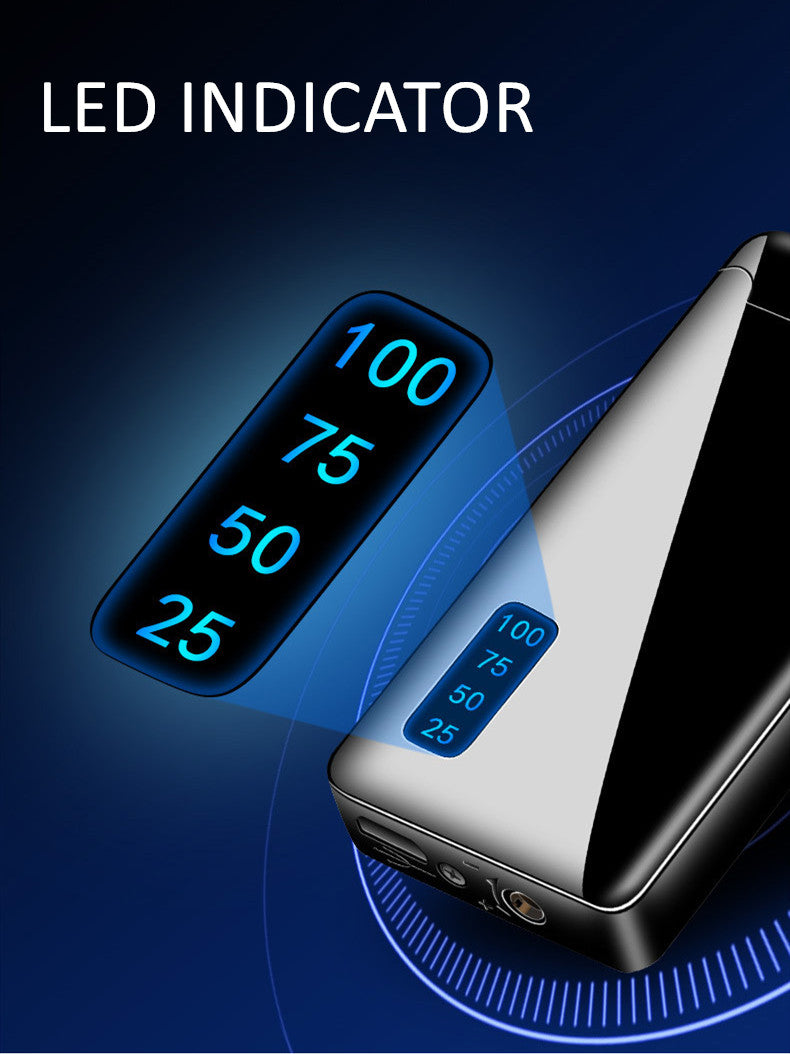 Dual Burner Refillable and adjustable flame Butane and electronic windproof ARC burner, Plasma lighter