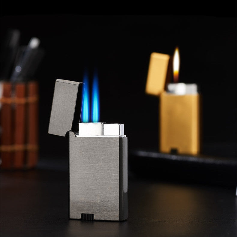 Dual Burner Refillable Butane Lighter - Soft Flame and Jet Torch Lighter
