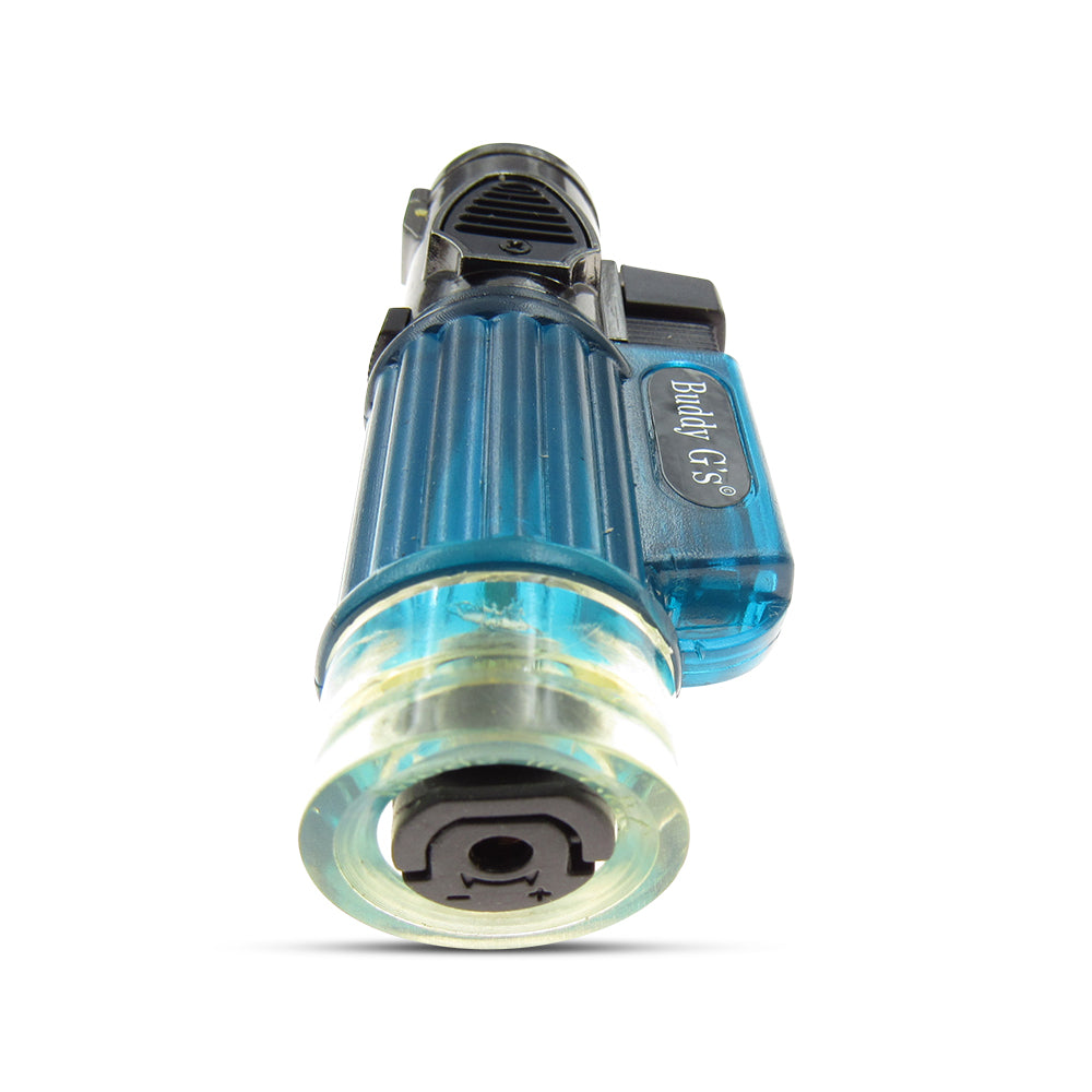 Windproof Triple Burner Refillable Butane Jet Torch - See Through Tank