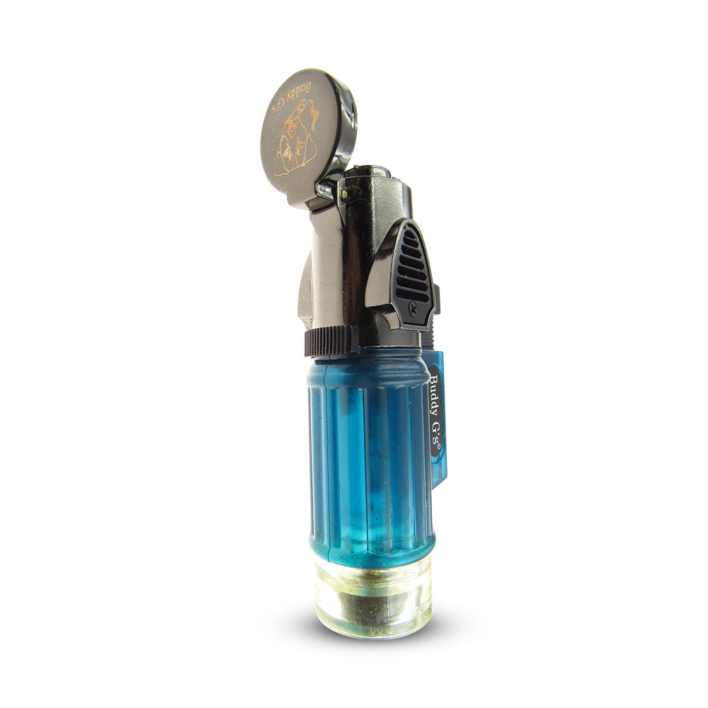 Windproof Triple Burner Refillable Butane Jet Torch - See Through Tank