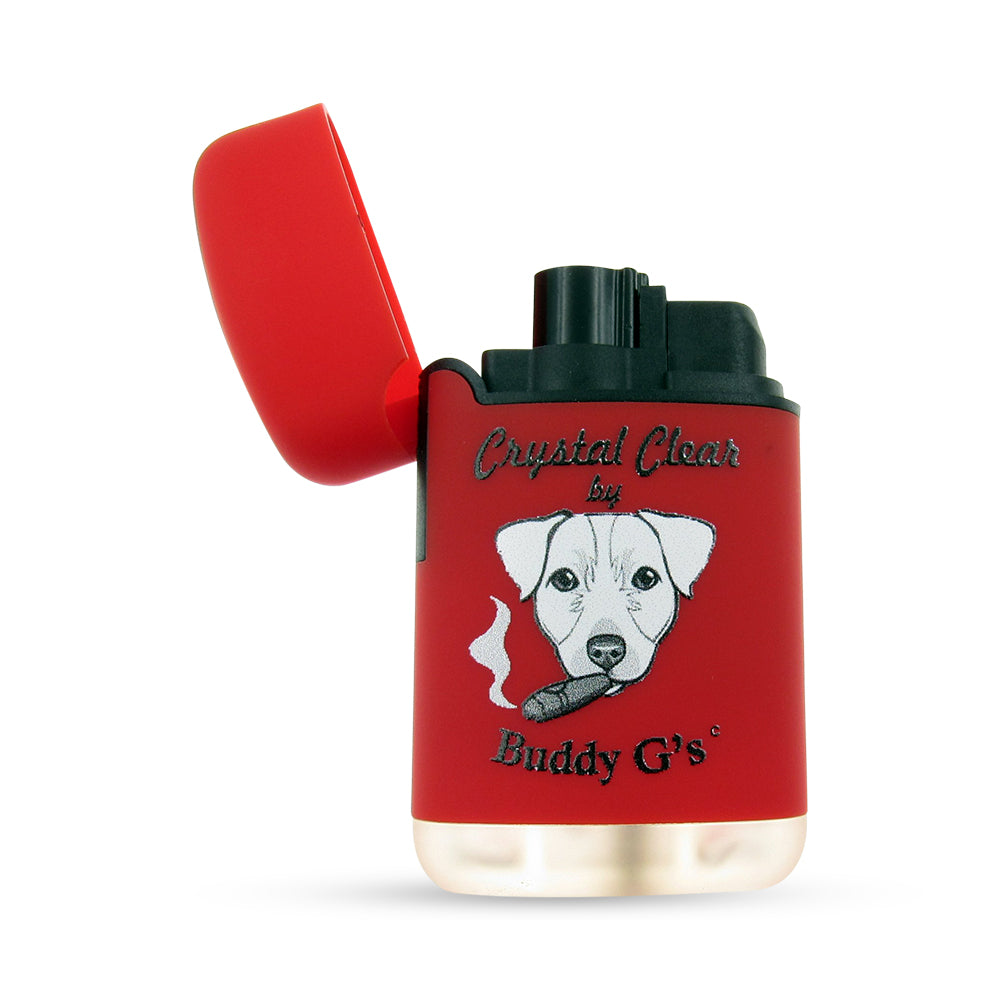 Windproof Single Jet Torch Lighter - Refillable Butane Lighter - Rounded Edges Rubberized finish Lighter