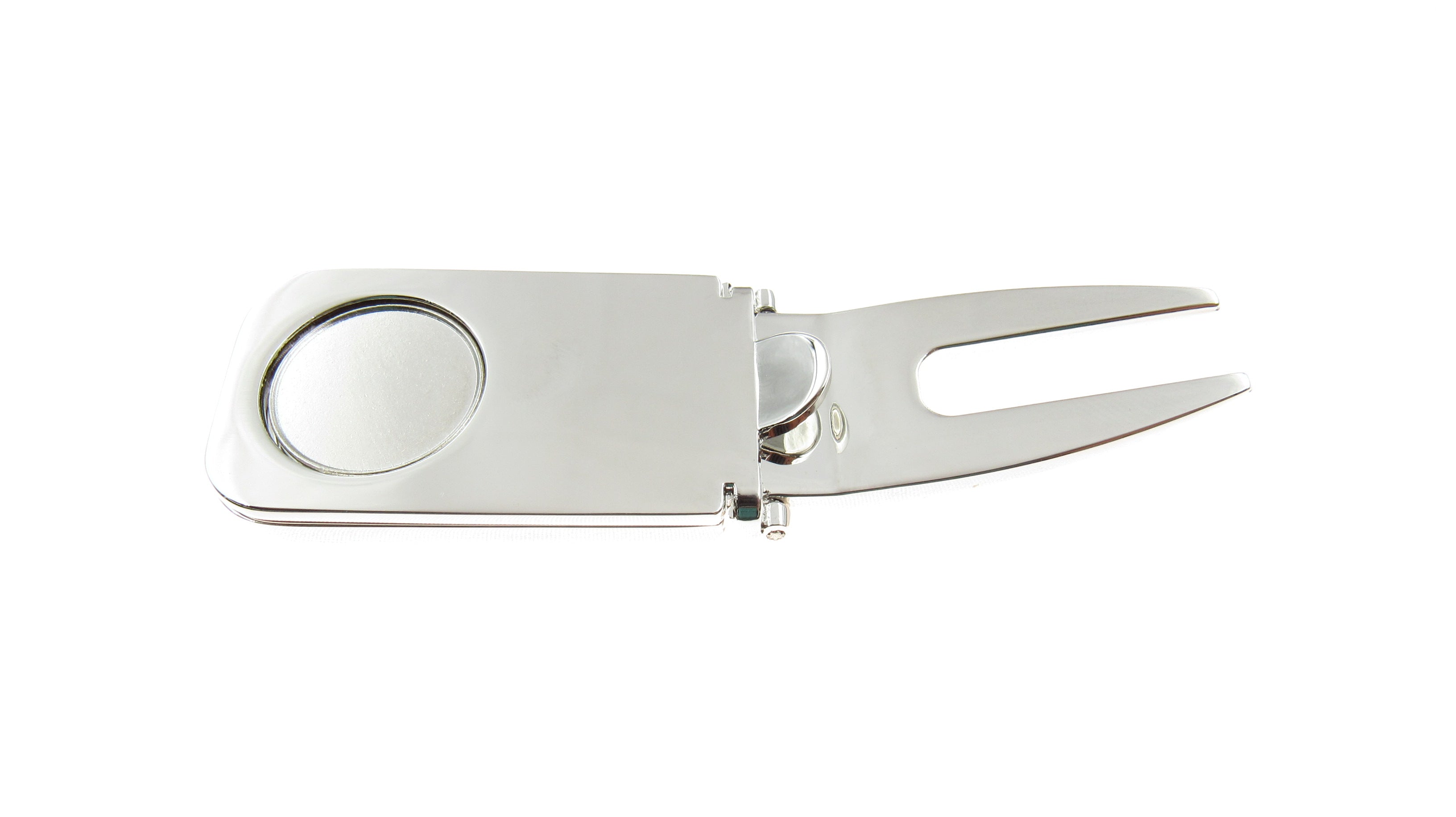 Three in One Golf Tool - Divot Fixer, Magnetic Ball Marker and Cigar Holder