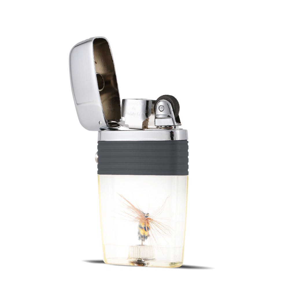 3D Fishing Bumble Bee in Lighter - Flint Wheel Lighter - Soft Flame Pocket Lighter - Vintage Lighter