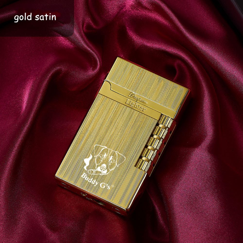 Vintage Metal Butane Torch Lighter with a Side-Mounted Stylish Flint Striker Wheel