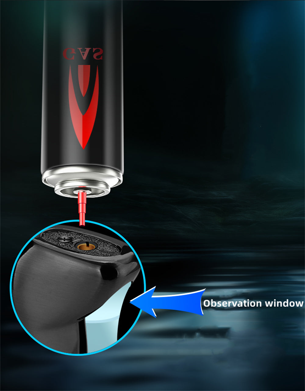 Metal Revolver Handgun Windproof Refillable Butane Torch Lighter with a Sexy Erotic Nude Lady