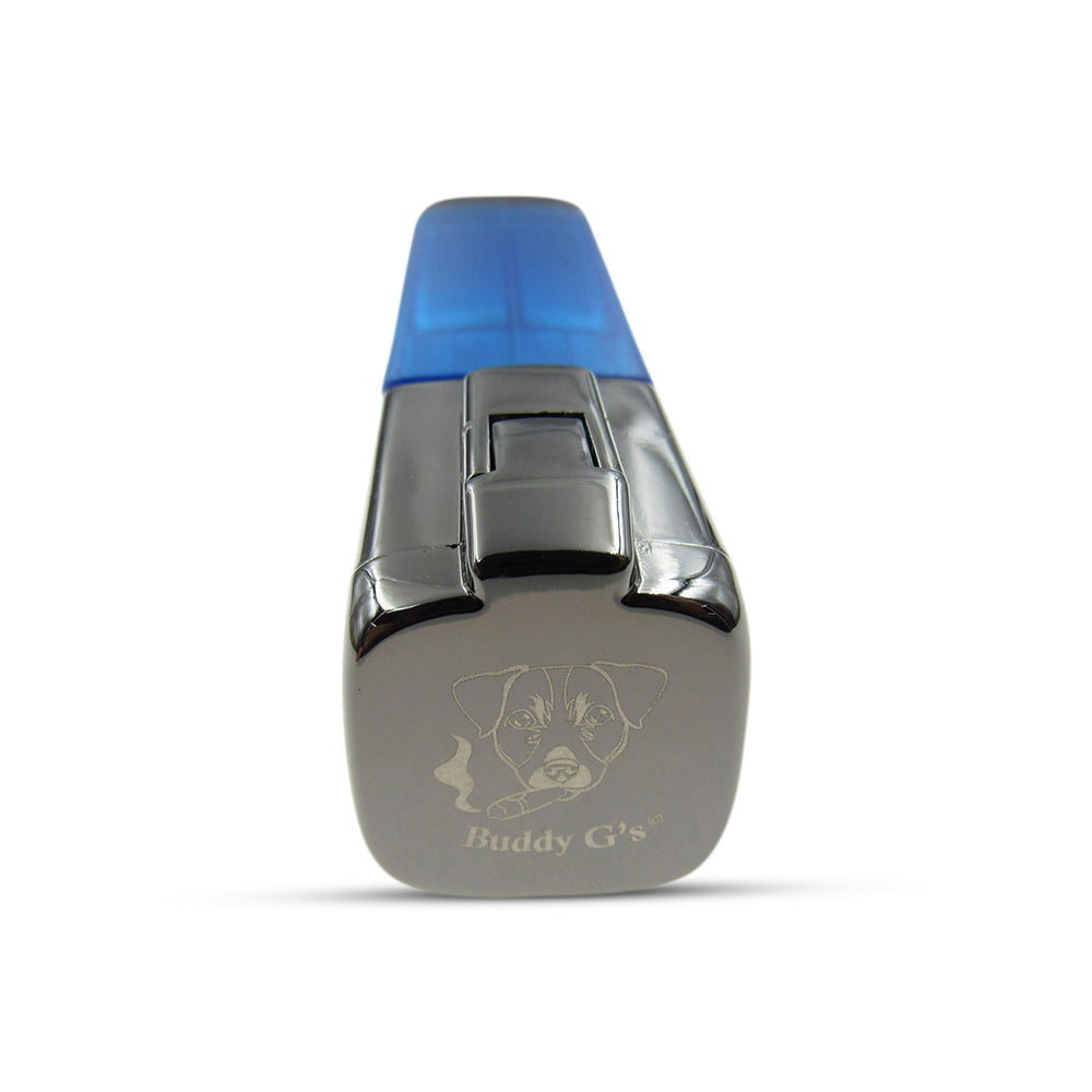 Windproof 4 Burner Refillable Butane Jet Torch Lighter See-Thru Reservoir