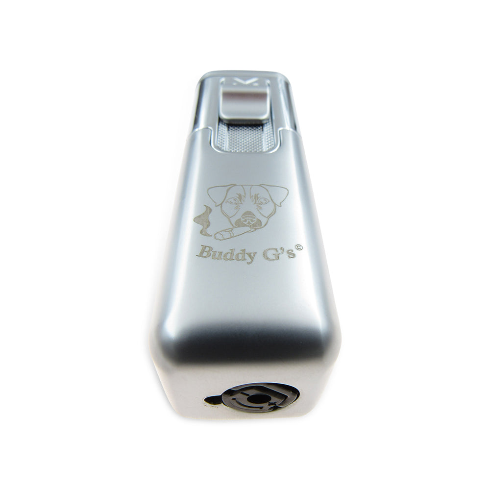 Shiny Metal Windproof 4 Burner Refillable Butane Jet Torch Lighter