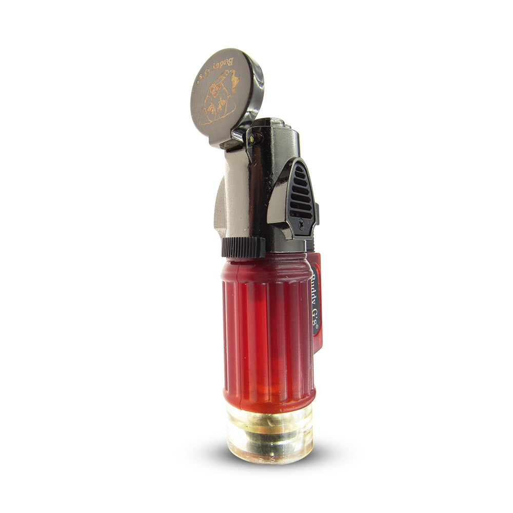 Windproof Triple Burner Refillable Butane Jet Torch - See Through Tank