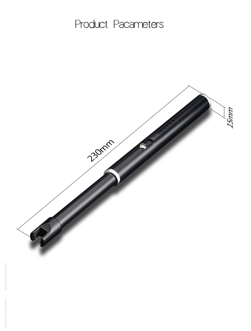 Candle Lighter| Multipurpose Rechargeable USB Electric Lighter | Rounded Handle and Straight Top