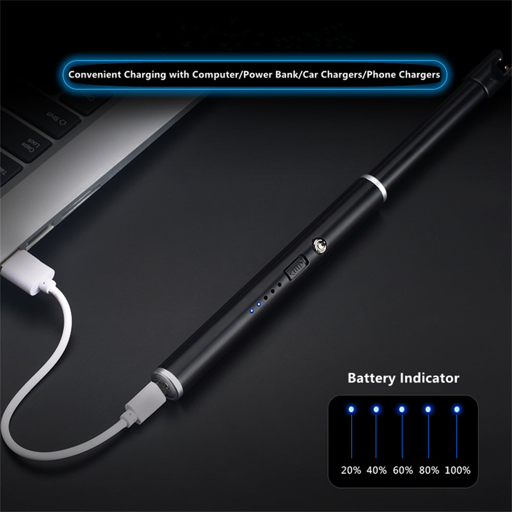 Candle Lighter| Multipurpose Rechargeable USB Electric Lighter | Rounded Handle and Straight Top