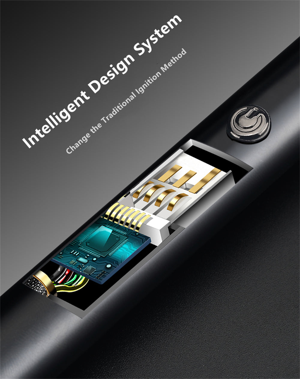 Candle Lighter| Multipurpose Rechargeable USB Electric Lighter | Rounded Handle and Straight Top