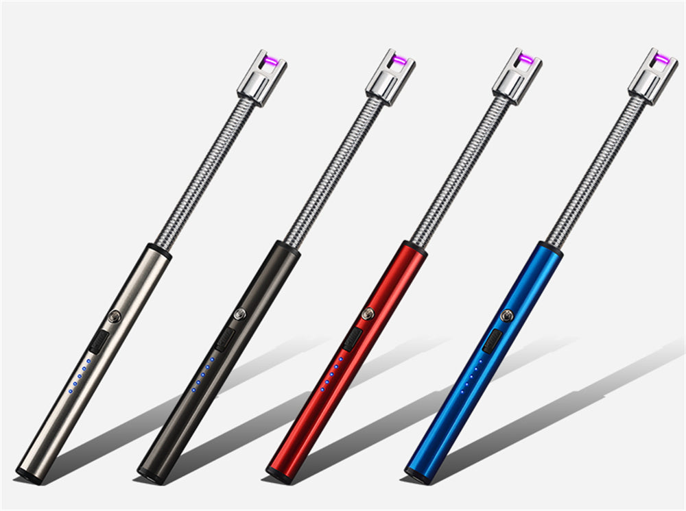 ARC BBQ Lighter | Rechargeable USB Electric Lighter - Rounded Handle - Silver, Black, red, Blue