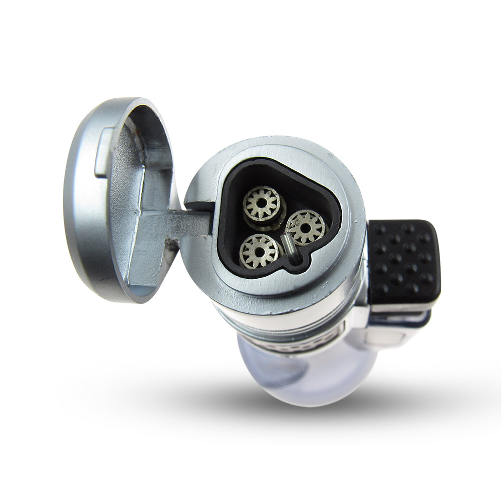 Windproof 3 Burner Refillable Tabletop Large Butane Jet Torch