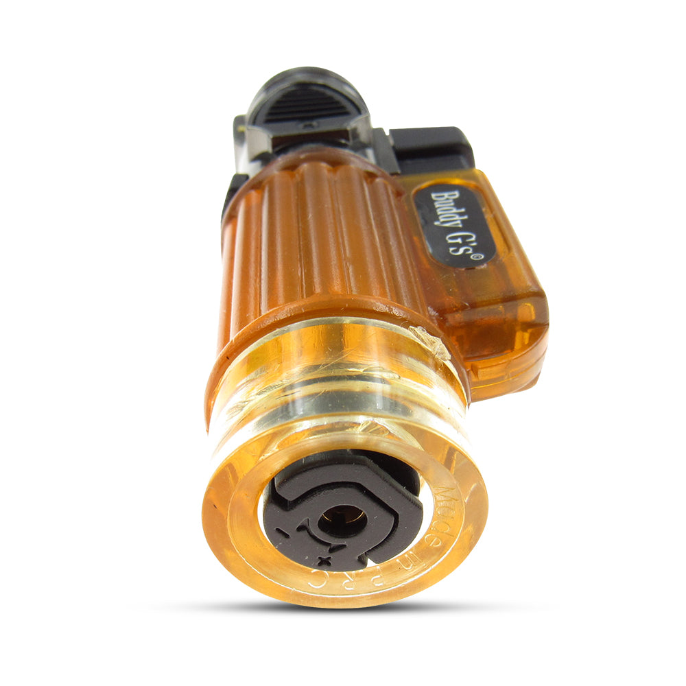 Windproof Triple Burner Refillable Butane Jet Torch - See Through Tank