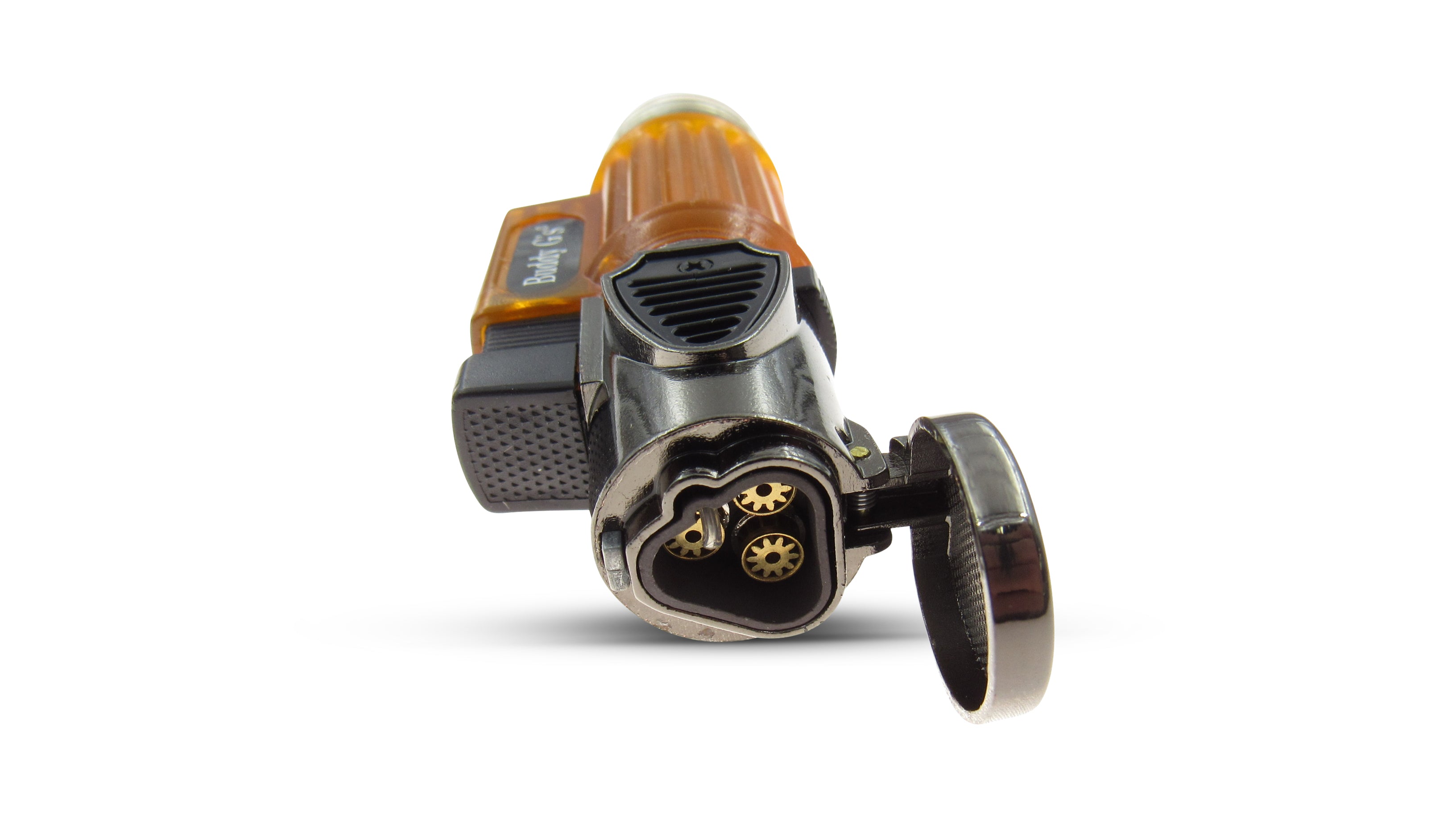 Windproof Triple Burner Refillable Butane Jet Torch - See Through Tank