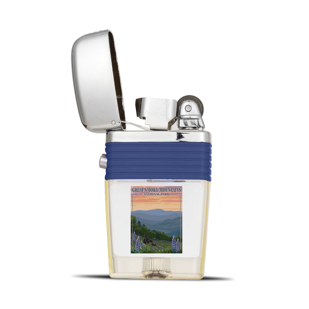 Great Smoky Mountains National Park Lighter - Soft Flame Lighter - Crystal Clear Vintage Lighter
