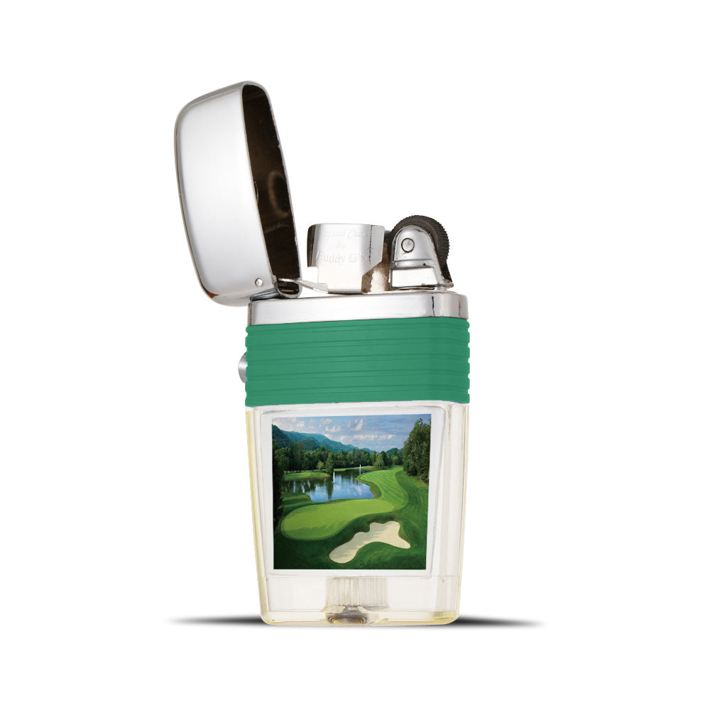 Golf Course Aerial View Lighter - Soft Flame Lighter - Crystal Clear Vintage Lighter