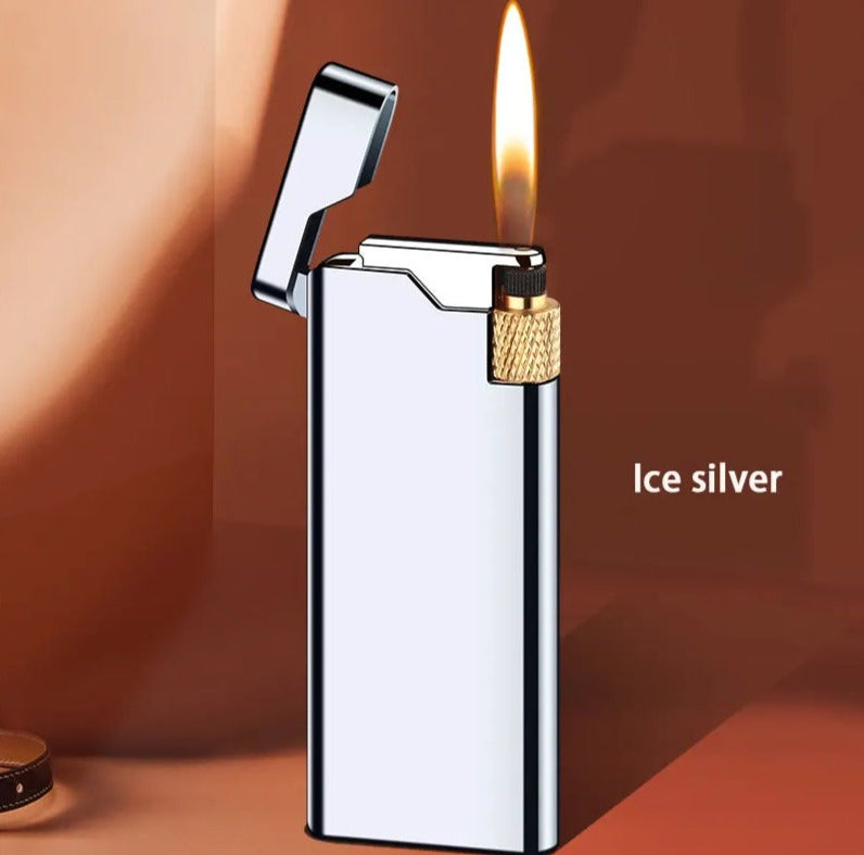 Stylish and sophisticated beautifully finished soft flame refillable and adjustable butane lighter