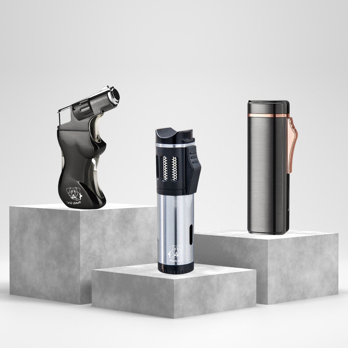 Windproof Single Jet Torch Lighter - Refillable Butane Lighter