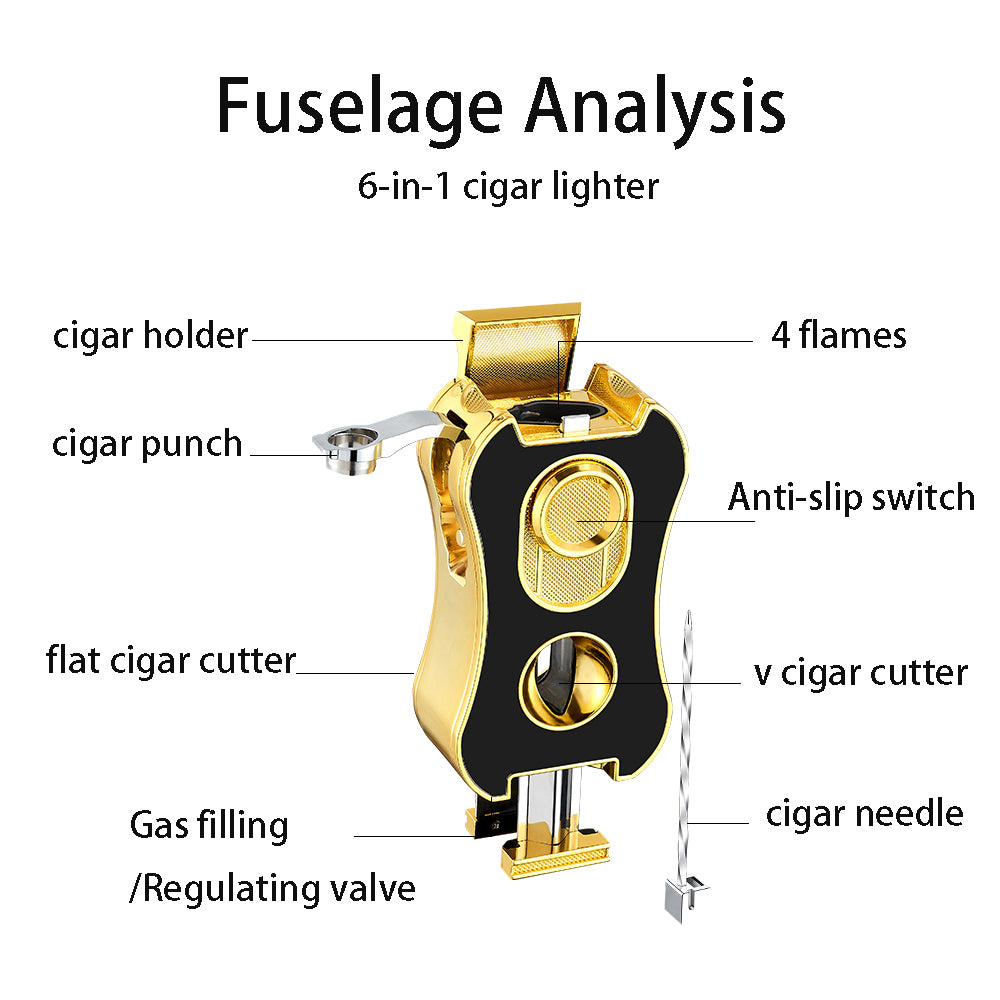 TitanFlame™ All-in-One Heavy Duty Quad Torch Lighter