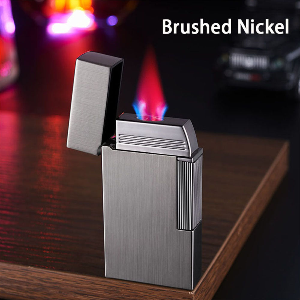 Wide Red Flame Windproof lighter with a Heavy-Duty Metal Body