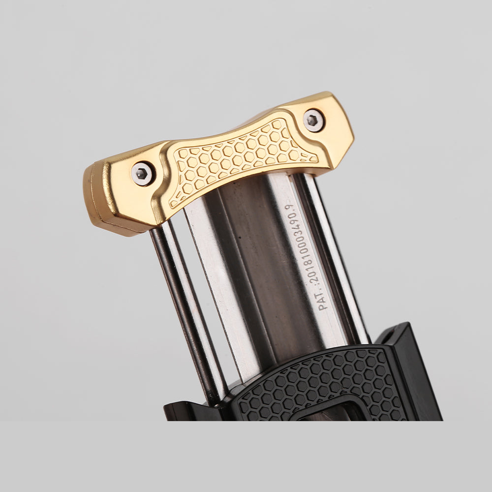 V-Cut Cigar Cutter -  High-Quality Steel with a Rich Finish Push-Button V-Cut Buddy G's Cigar Cutter