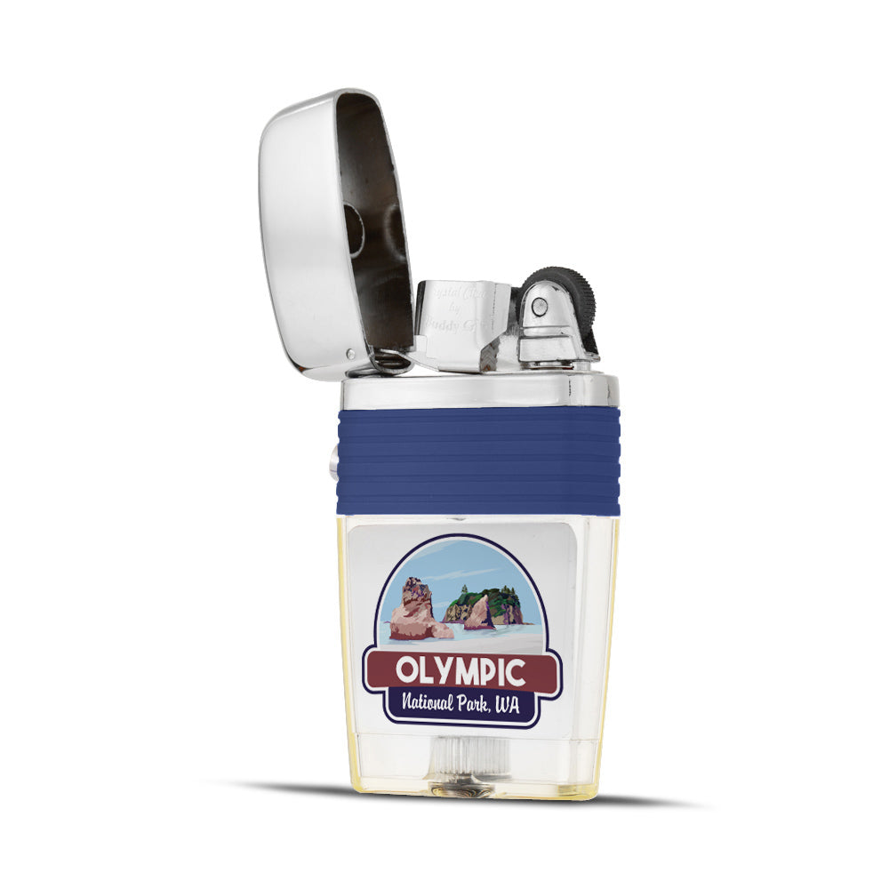 Olympic National Park Lighter - Soft Flame Lighter - Crystal Clear Vintage Lighter