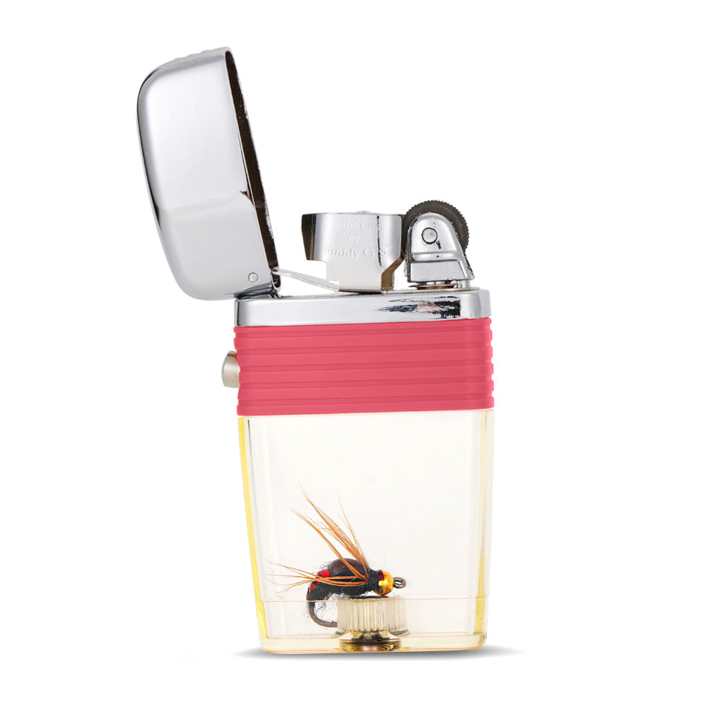 3D Fly Fishing Lure Flint Wheel Lighter - Soft Flame Lighter - Vintage Lighter - liquid fuel lighter