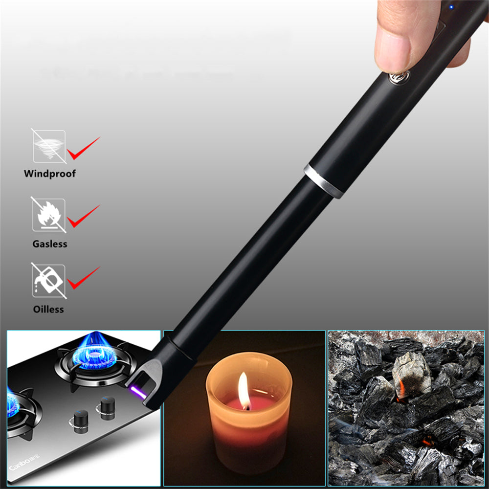 Candle Lighter| Multipurpose Rechargeable USB Electric Lighter | Rounded Handle and Straight Top