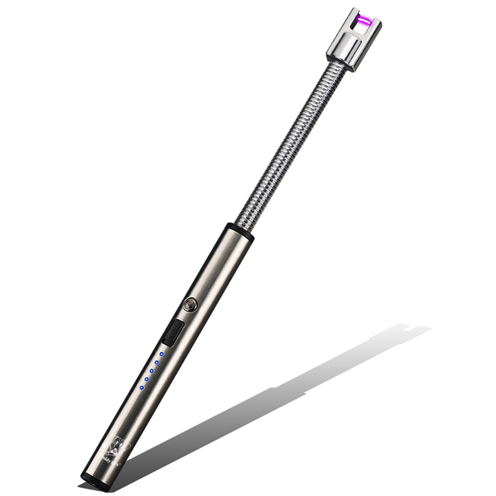 ARC BBQ Lighter | Multipurpose Rechargeable USB Electric Lighter with Rounded Handle - Silver