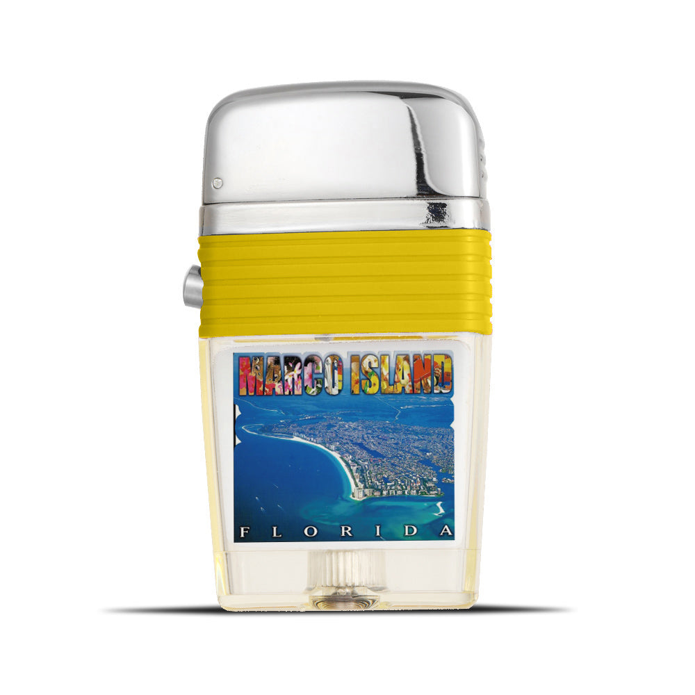 Marco Island Aerial Photo Lighter - Soft Flame Lighter - Crystal Clear Vintage Lighter