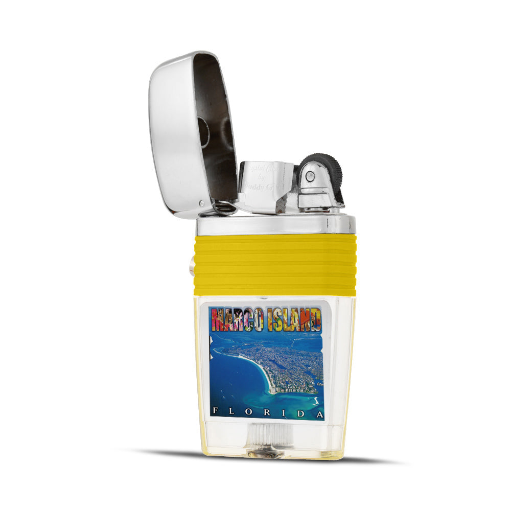 Marco Island Aerial Photo Lighter - Soft Flame Lighter - Crystal Clear Vintage Lighter