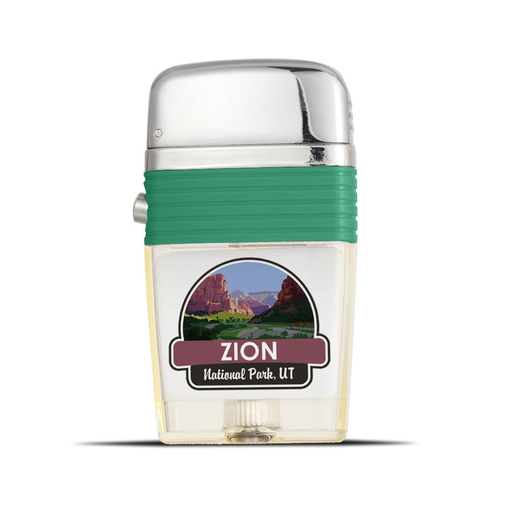 Zion National Park Flint Wheel Lighter - Soft Flame Lighter - Crystal Clear Vintage Lighter