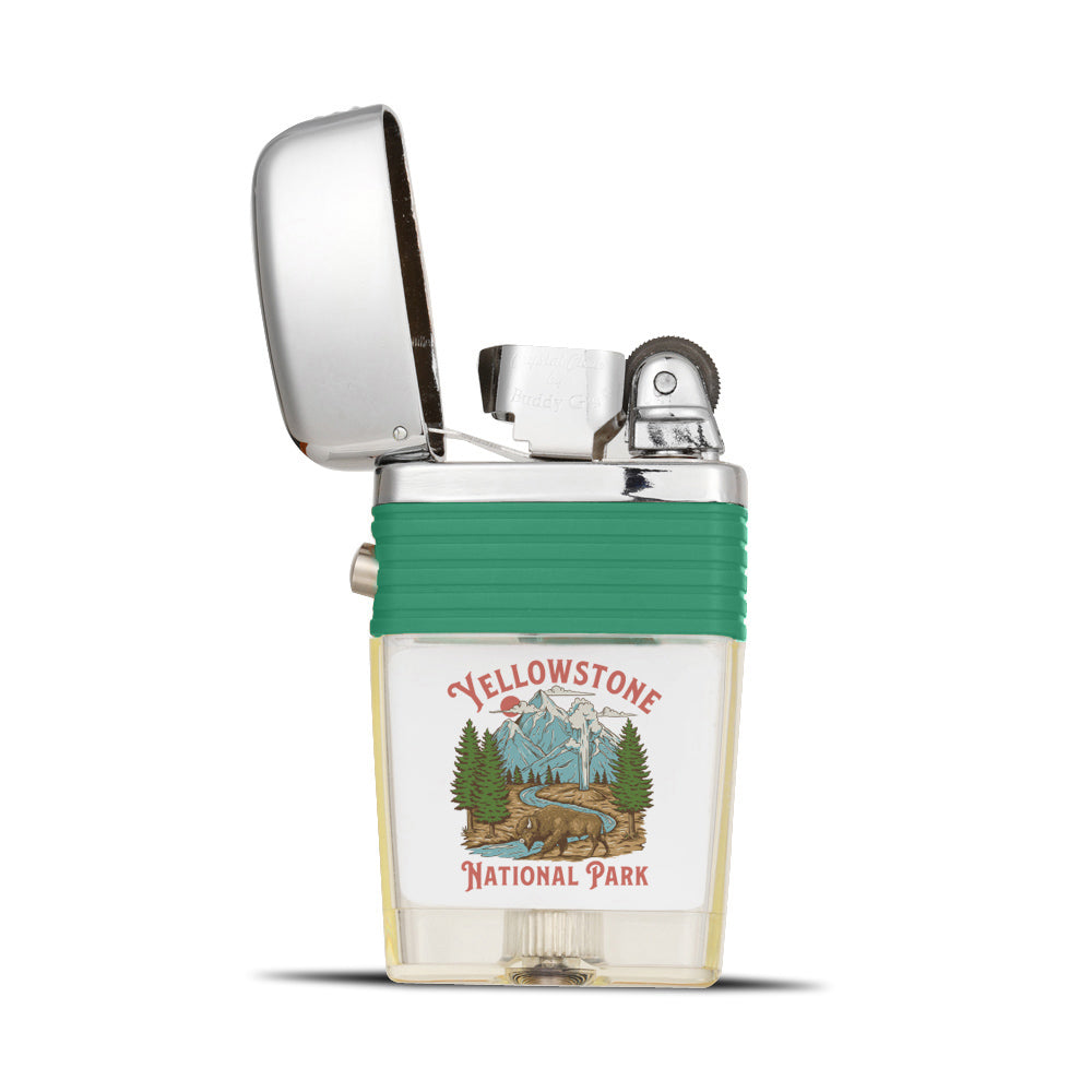 Yellowstone National Park Premium Flint Wheel Lighter - Soft Flame Lighter 
