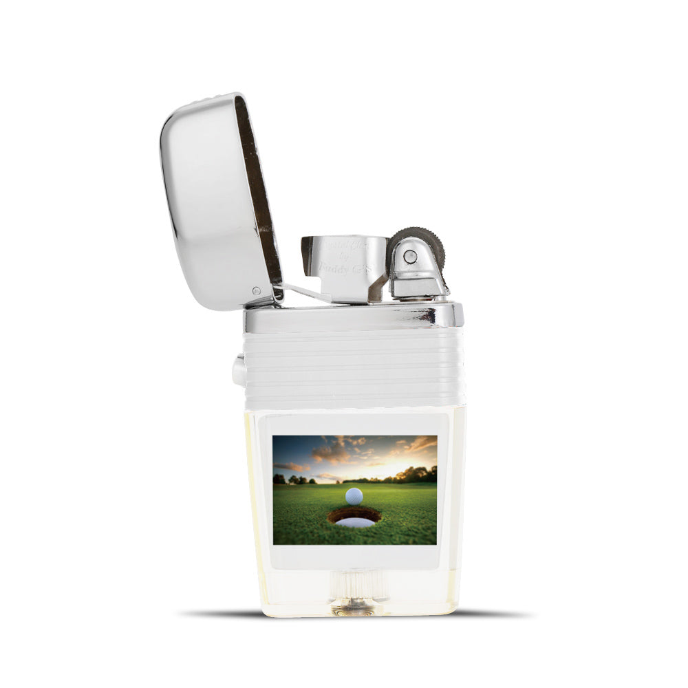 Golf Ball Near the Hole Lighter - Soft Flame Lighter - Crystal Clear Vintage Lighter